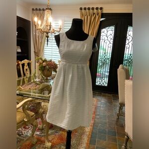 NWT- white empire waisted dress in white size 4.